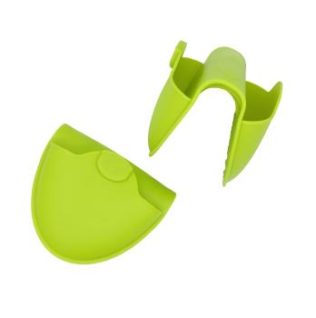 Silikon Küchenhelfer Fingerschutz 2-er Set mit Magnet grün
